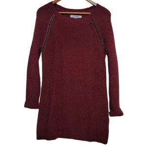 Ruff Hewn Maroon Knit Sweater Dress Size M